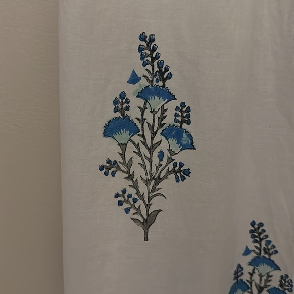 Madison Matthews White Floral Print Tank Dress Sz XS Coastal Boho Relaxed Chic - Picture 3 of 7